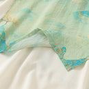 米色、绿色、粉色碎花女童汉服