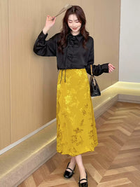 New China Style Blouse & Skirt Set