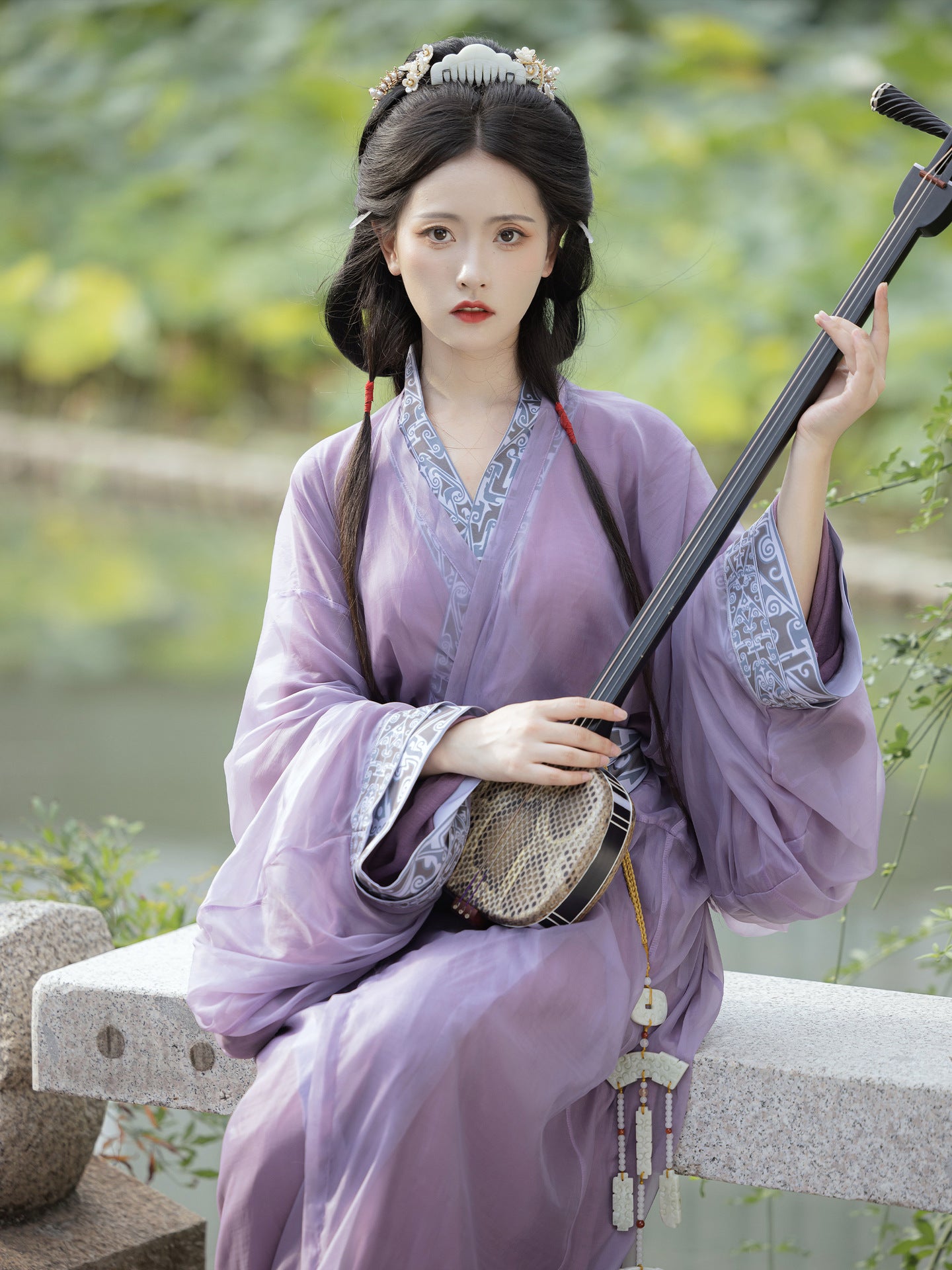 Elegant Flowing Hanfu Dress with Traditional Design for Women