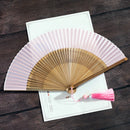 Elegant Bamboo Frame Hand Fan with Delicate Silk Cover and Gift Box