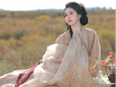 Flowing Floral Hanfu Dress, Elegant Chinese Traditional Robe