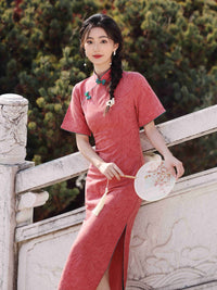 Retro Republican style short-sleeved qipao 2024 spring new temperament