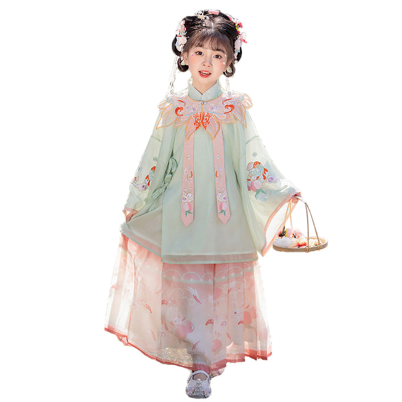 Girls' Hanfu for Chinese New Year