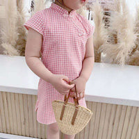 Girls' Dual-Patterned Traditional Chinese Qipao