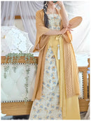 Modern Chinese Style Embroidered Hanfu Set Elegant Long Dress