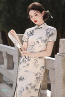 优雅花卉刺绣旗袍 - 中国传统旗袍