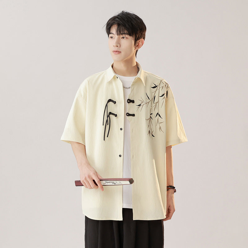 Hong Kong Style Men's Casual Thin Summer Shirt