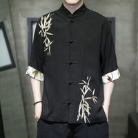 mens-half-sleeve-new-chinese-style-bamboo-embroidery-shirt