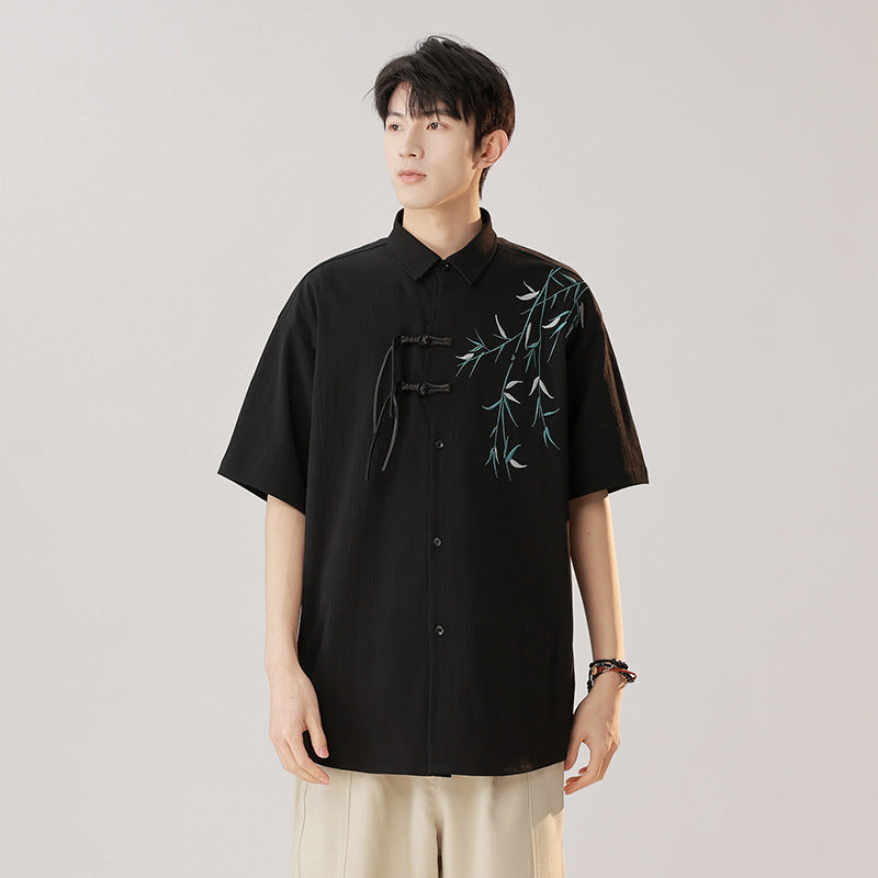 Hong Kong Style Men's Casual Thin Summer Shirt