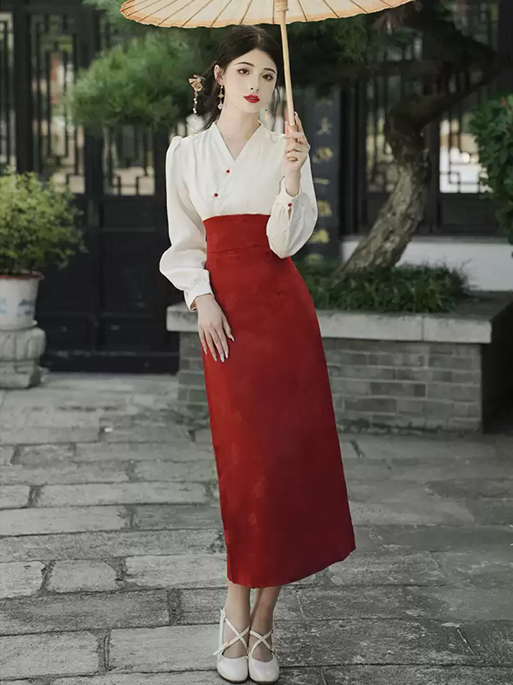 Vintage Hanfu-Inspired Long Dress