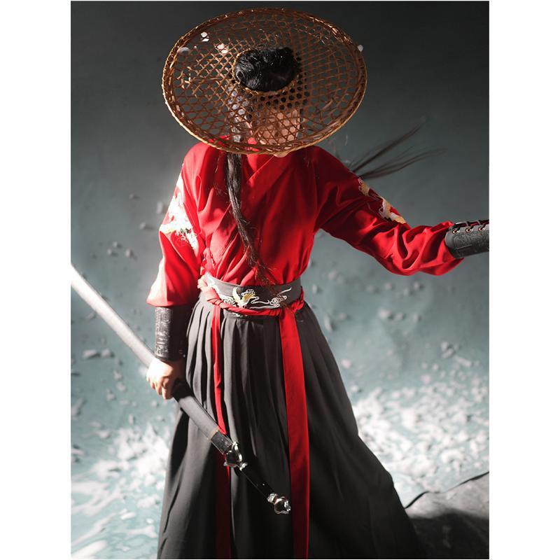 Hanfu Men's Ancient Style Embroidery Suit 4 Pieces