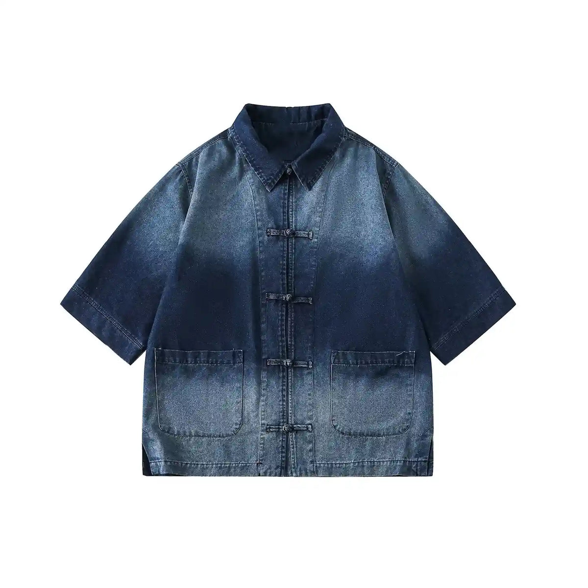 Men’s Summer New Chinese Denim Shirt Two Color