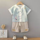 Boys' Embroidered Short Sleeved Hanfu - Traditional Chinese Attire