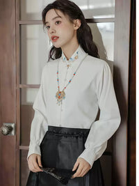 Women's Chinese Style Shirt Collar Embroidery