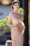 Summer Slim Cheongsam Dress | Elegant Long Jacquard Qipao for Women