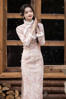 Winter Fur Collar Qipao | Long Thick Warm Elegant Dress