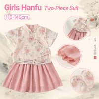 Children's Pink Hanfu Summer Dress Traditional Girl Suit Fashion Clothing Outfit