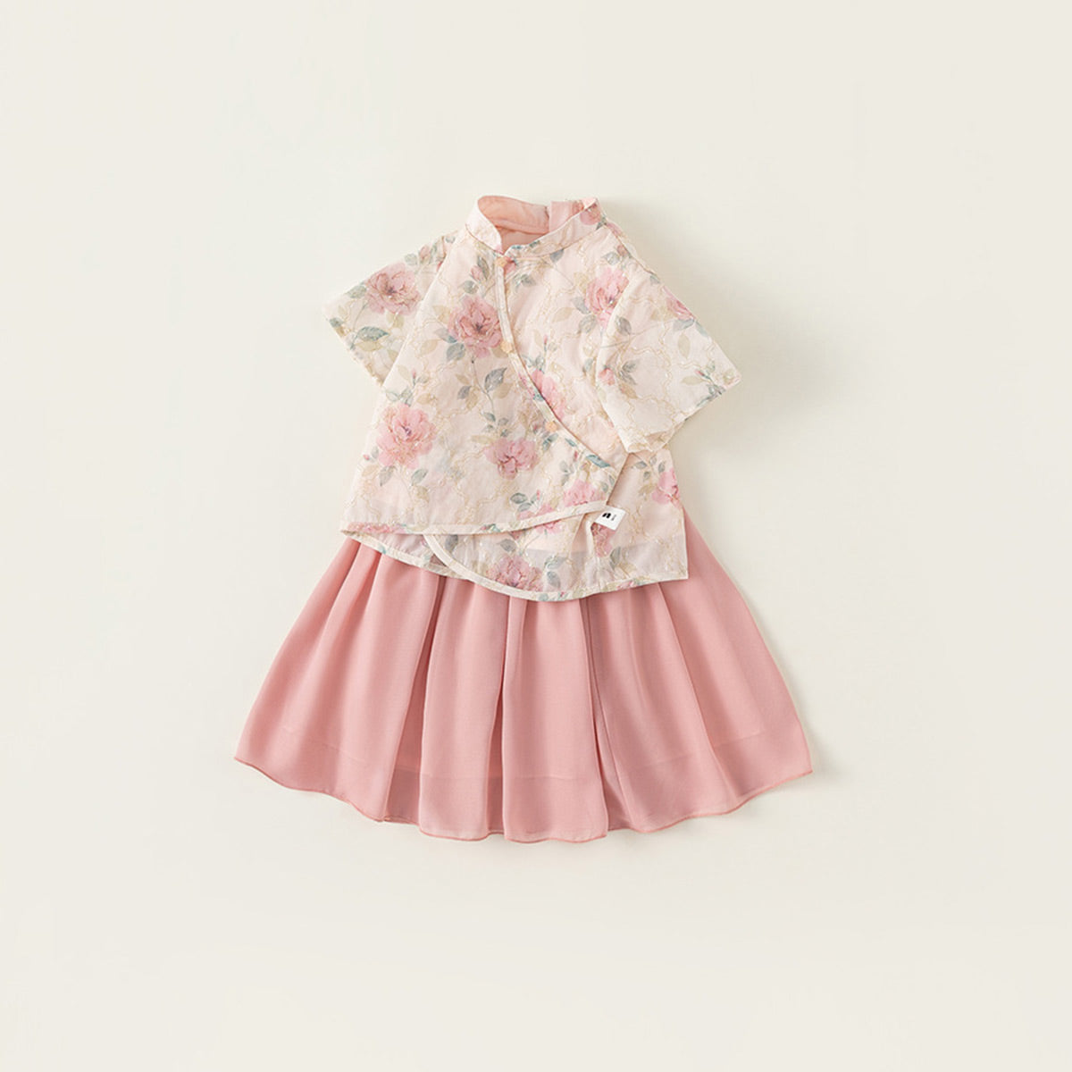 Children's Pink Hanfu Summer Dress Traditional Girl Suit Fashion Clothing Outfit