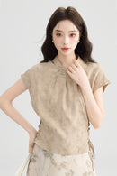 New Chinese Style short sleeve blouse and skirt set