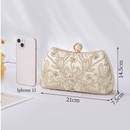 Luxury Embroidered Pearl Clutch Handbag with Detachable Chain for Hanfu Outfits