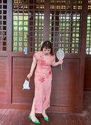 Elegant Floral Embroidered Cheongsam Dress