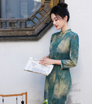 Elegant Chinese Bamboo Embroidered Hanfu Qipao Dress – Timeless Oriental Charm