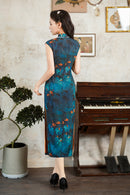 Elegant Floral Cheongsam Dress For Women With Traditional Chinese Style