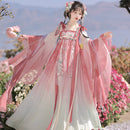 Rose Pink Hanfu Dress Elegant Traditional Embroidered Design