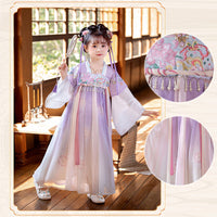 “Purple Cloud Fairy” Chinese Traditional Dress for Kids