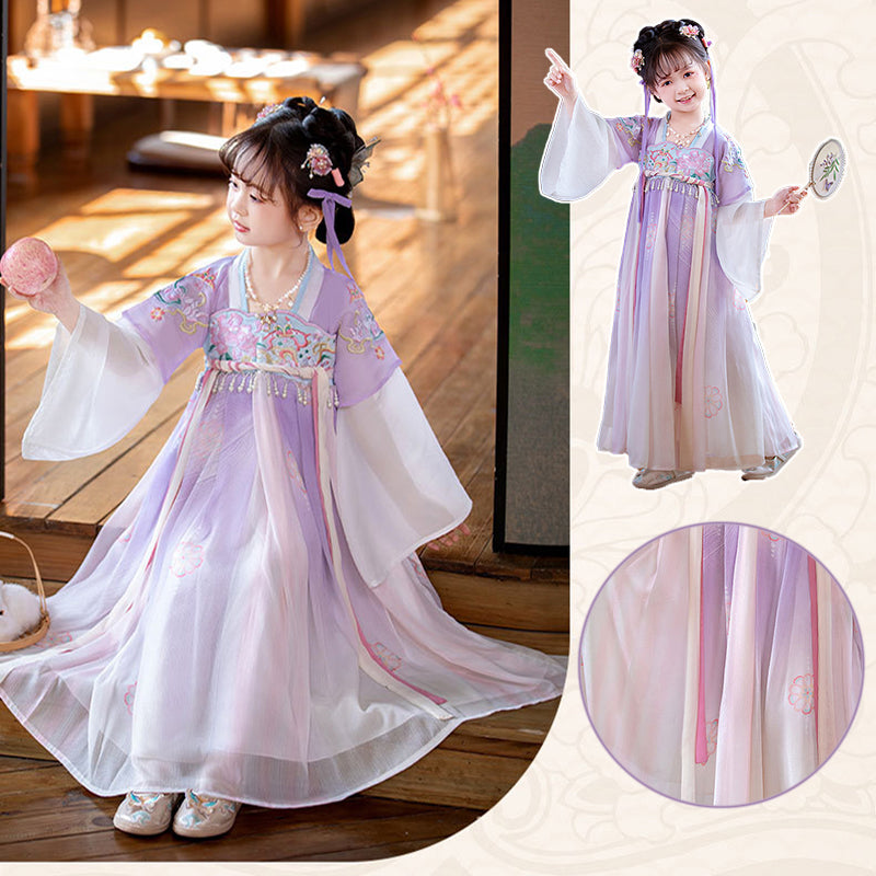 “Purple Cloud Fairy” Chinese Traditional Dress for Kids