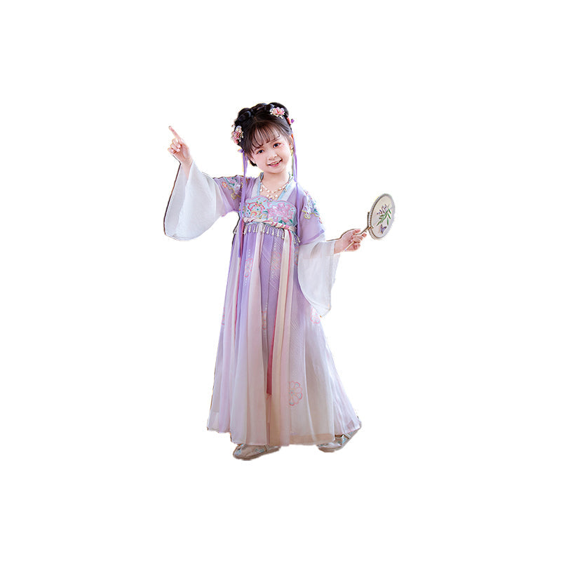 “Purple Cloud Fairy” Chinese Traditional Dress for Kids