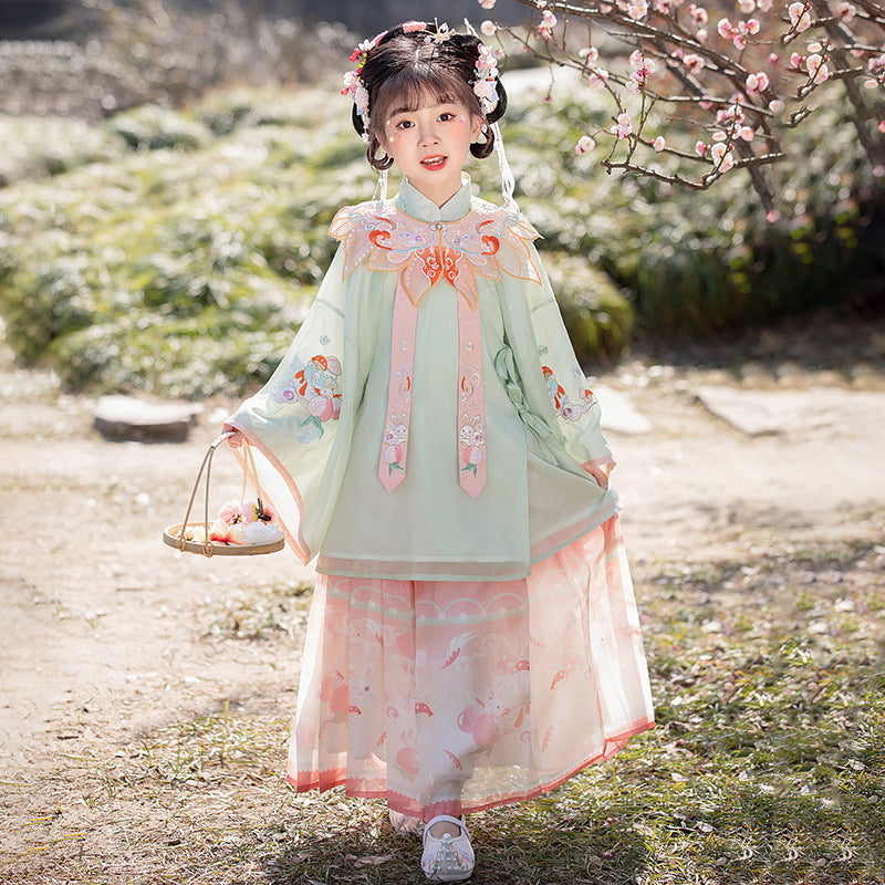 Girls' Hanfu for Chinese New Year