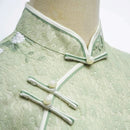 Women's Pastel Green Lace Modern Cheongsam Dress