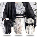 Weijin Black Bamboo Pattern Hanfu Dress Women’s Traditional Costume