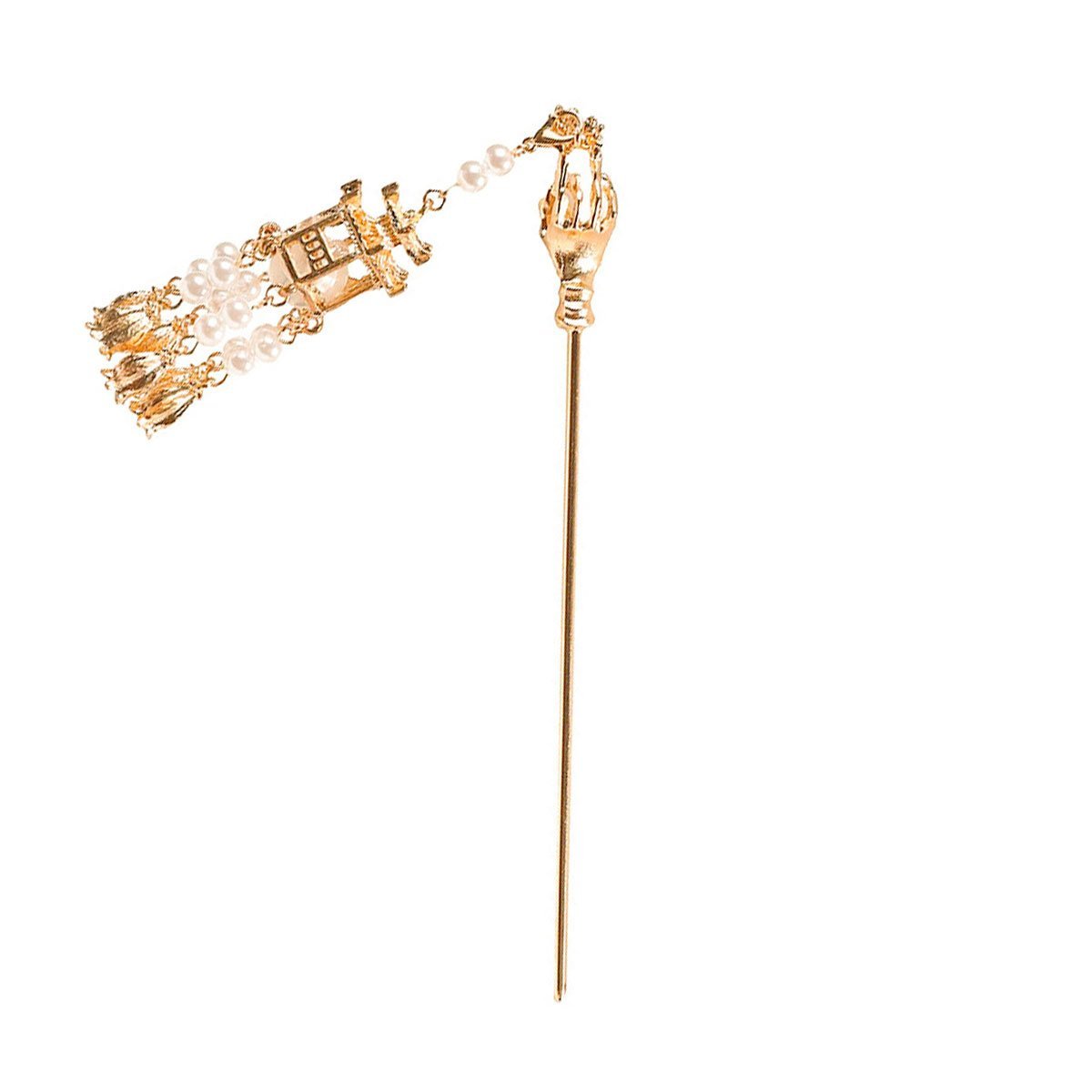 Golden Palace Lamp Hairpin Chinese Style Vintage Hair Accessories Clip