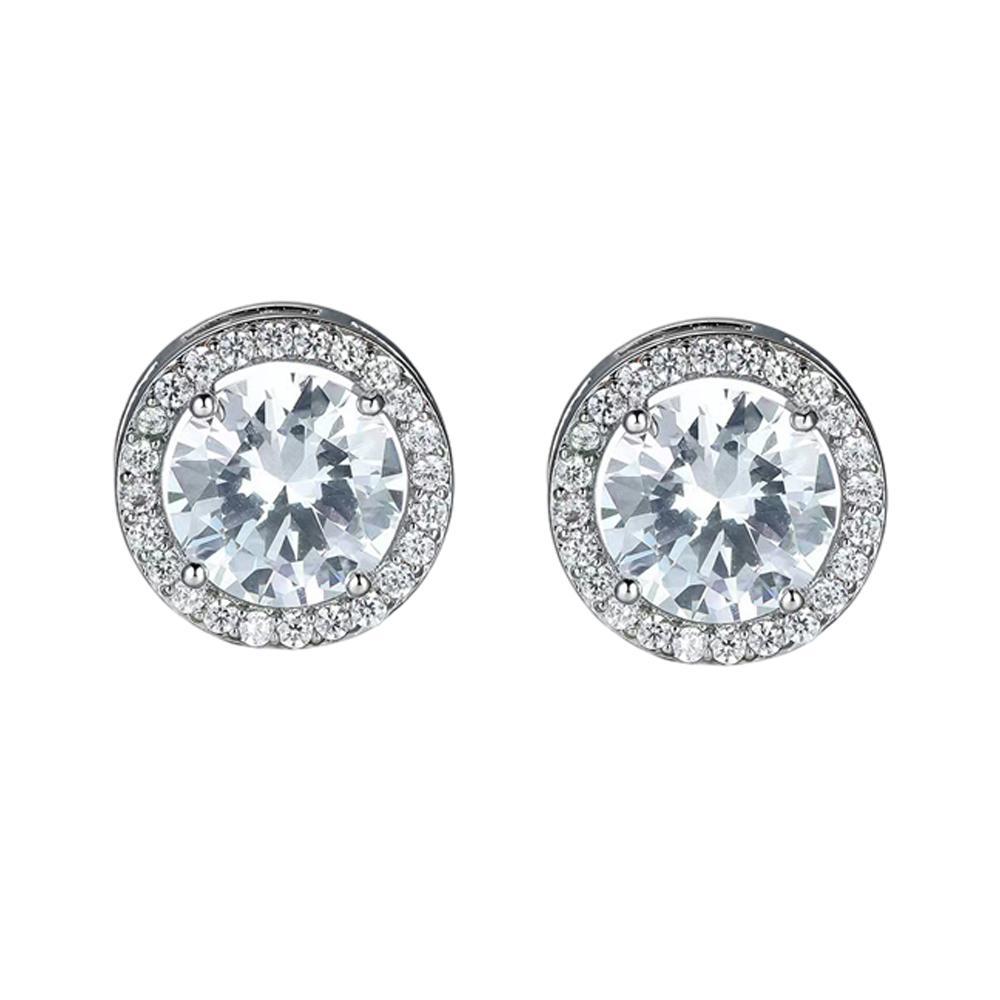 Round Zircon Earrings