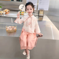 Girls Hanfu Two-Piece Set Traditional Chinese Fashion