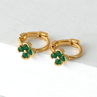 Green Lucky Grass Ear Cuff Simple Earrings for Girls Fashion Jewelry Accessories