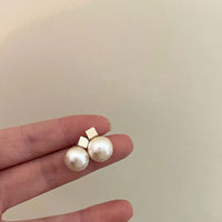 High-End Geometric Cotton Earrings Simple Versatile Fashion Niche Design Jewelry