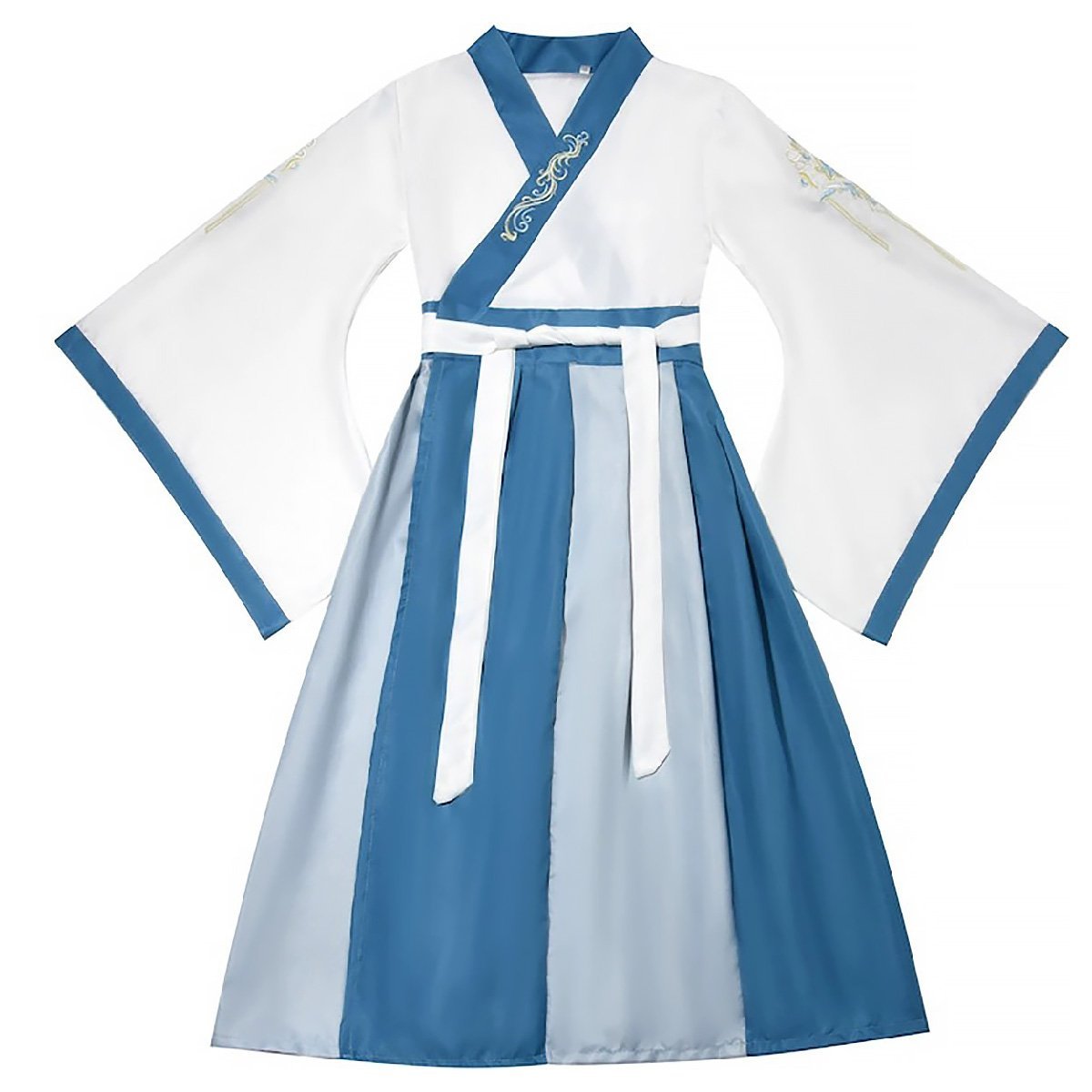 Kids Hanfu Chinese Costumes Blue Long Robe