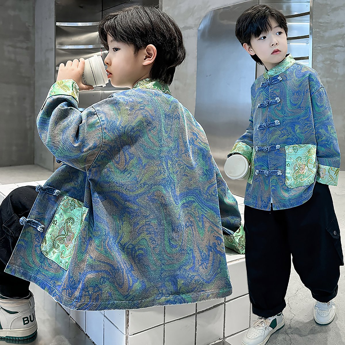 Boys Chinese Jacket Traditional Hanfu Coat