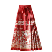 Chinese Horse Face Skirt Womens Long Hanfu Traditional Half Body Skirt