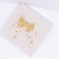 Zircon Tassel Millet Bead Earrings Fashion Jewellery Women Trendy Elegant