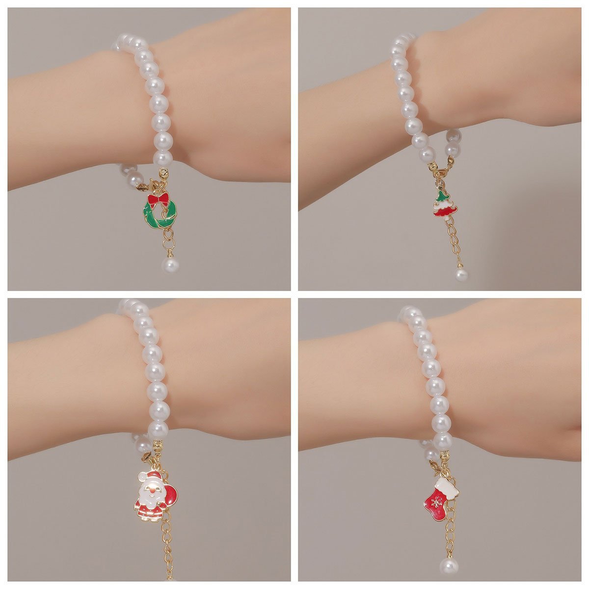 Faux Pearl Bracelet for Women Christmas Gift Adjustable Fashion Jewellery