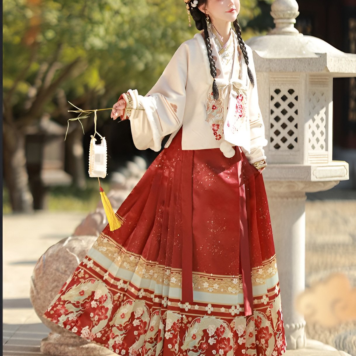 Autumn Ming-Style Hanfu Dress for Chinese New Year Clothes