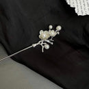 New Chinese Style Hanfu Headdress Imitation Pearl Plum Fringe Hairpin