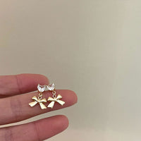 High-End Bow Earrings for Women Elegant Simple Fashion Jewelry Niche Design