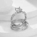 Simple Four Claw Twist Diamond Wind Ring Elegant High Grade Jewelry Gift for Her