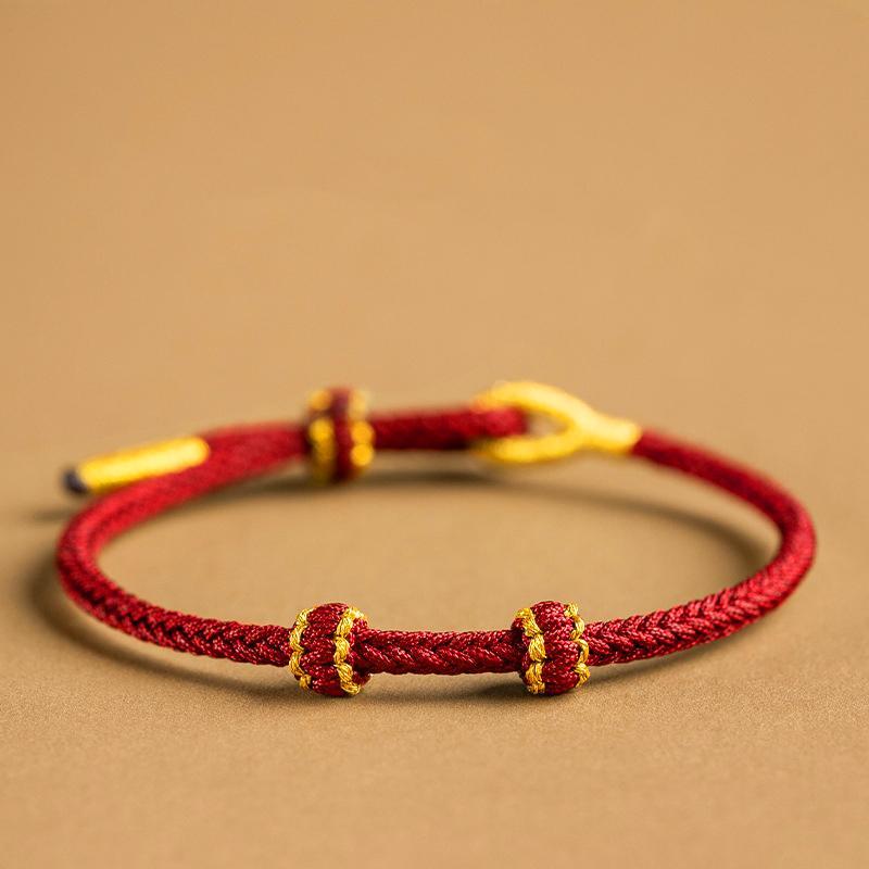 Hand-woven Knotted Red Rope