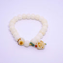 White Cats Paw Bodhi Bracelet for Women Handcrafted Beaded Fashion Jewelry Gift